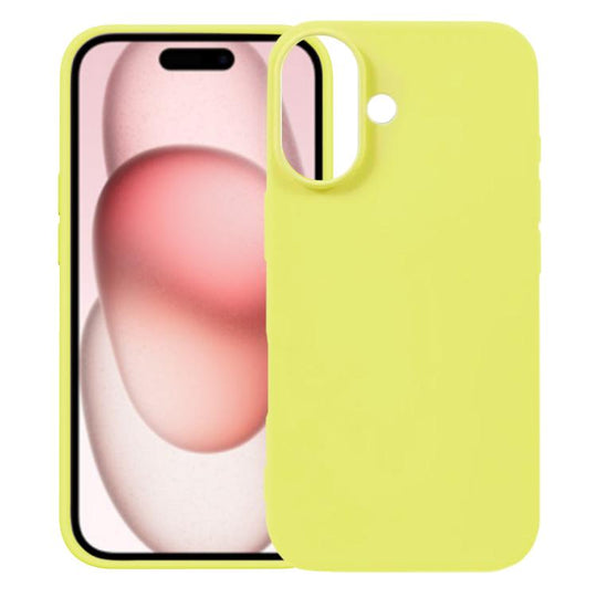 For iPhone 17 Kalebol Solid Color Simple All-inclusive Liquid Silicone Phone Case(Yellow)