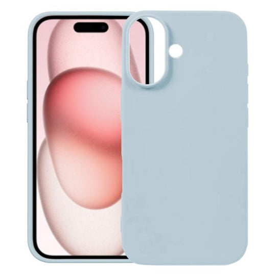 For iPhone 17 Kalebol Solid Color Simple All-inclusive Liquid Silicone Phone Case(Light Blue)