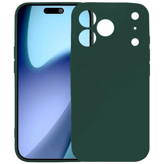 For iPhone 17 Pro Max Kalebol Precise Cutouts Solid Color TPU Phone Case(Dark Green)