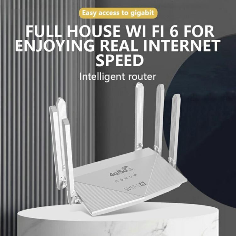 WR900-E Eurasian Version 4G SIM Card 6 Antennas 4 LAN Ports Router LTE WiFi6 Router - Wireless Routers by buy2fix | Online Shopping UK | buy2fix