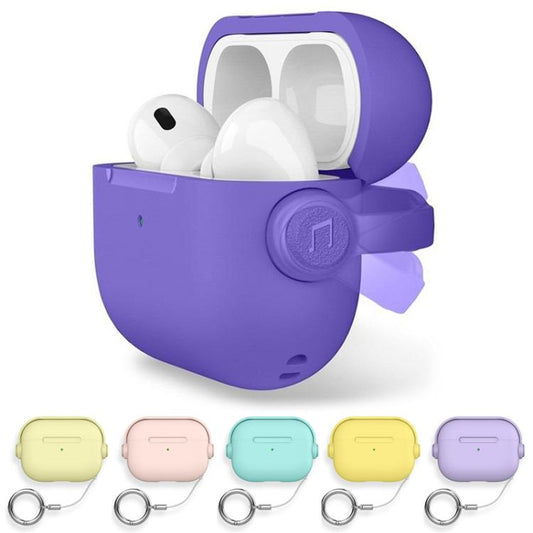 For AirPods Pro 3 Lock TPU Hybrid PC Earphone Protective Cover with Ring Rope(Wheat Straw Yellow) - For AirPods Pro 3 by buy2fix | Online Shopping UK | buy2fix