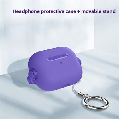 For AirPods Pro 3 Lock TPU Hybrid PC Earphone Protective Cover with Ring Rope(Wheat Straw Yellow) - For AirPods Pro 3 by buy2fix | Online Shopping UK | buy2fix