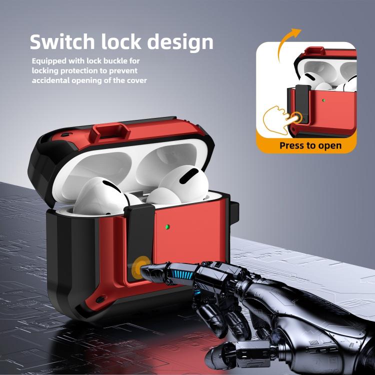 For AirPods Pro 3 Lock TPU Hybrid PC Earphone Protective Cover(White) - For AirPods Pro 3 by buy2fix | Online Shopping UK | buy2fix