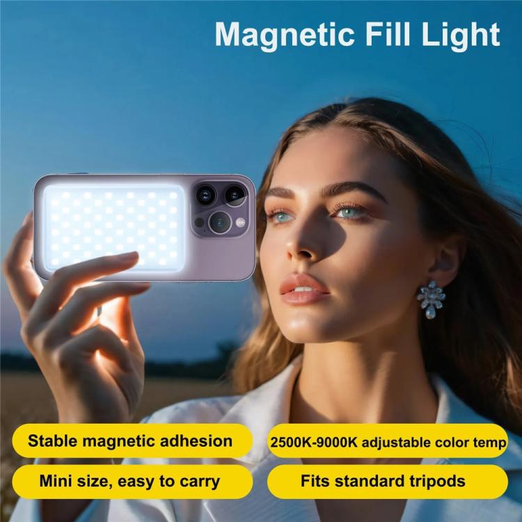 JMARY FM-168R Dual Color Temperature 160 LED Beads Portable Magnetic Phone Fill Light(Black) -  by Jmary | Online Shopping UK | buy2fix