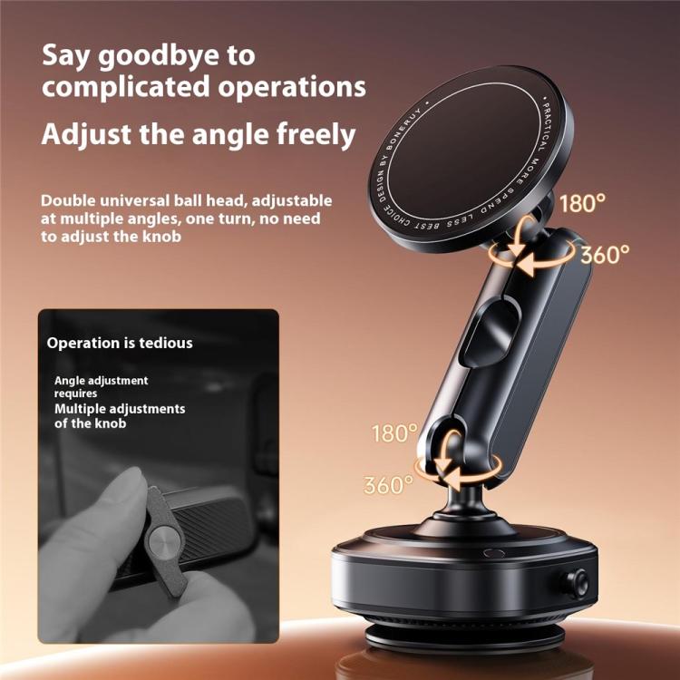 X75 360 Degree Rotation Magnetic Bracke Car Phone Holder Electric Suction Cup Holder - Universal Car Holders by buy2fix | Online Shopping UK | buy2fix