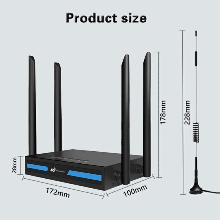ED126-E With 2 Outdoor Suction Cup Antennas 4G LTE Router WiFi CPE Wireless Network Router, Plug:US Plug - Wireless Routers by buy2fix | Online Shopping UK | buy2fix
