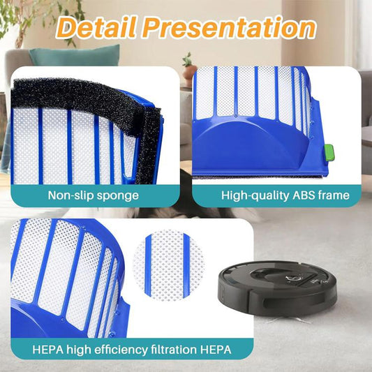 JUNSUNMAY 4pcs Sweeper Clean Filter with Brush for iRobot Roomba 600 Series - For iRobot Accessories by JUNSUNMAY | Online Shopping UK | buy2fix