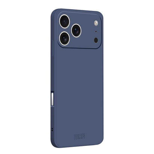 For iPhone 17 Pro Max MOFI Caring Soft Shell Liquid Silicone Skin Feel Phone Case(Grayish Blue)