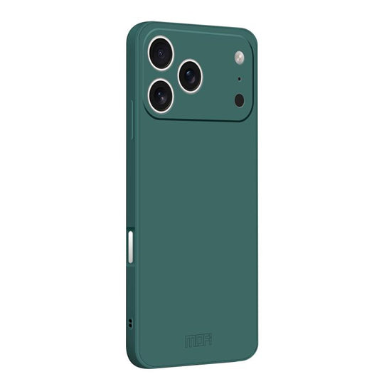 For iPhone 17 Pro MOFI Caring Soft Shell Liquid Silicone Skin Feel Phone Case(Dark Green)