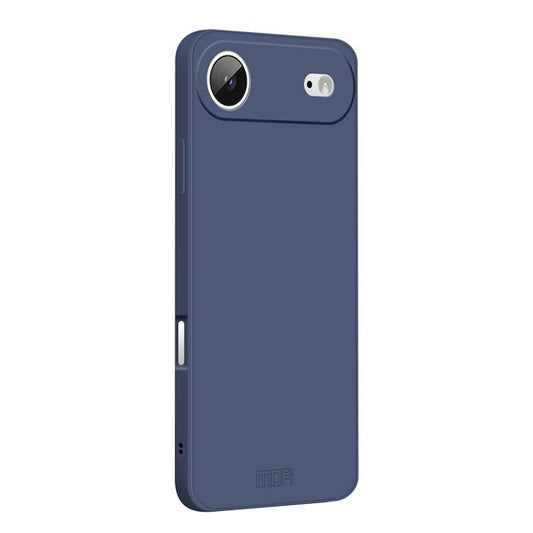 For iPhone 17 Air MOFI Caring Soft Shell Liquid Silicone Skin Feel Phone Case(Grayish Blue) - iPhone 17 Air Cases by MOFI | Online Shopping UK | buy2fix