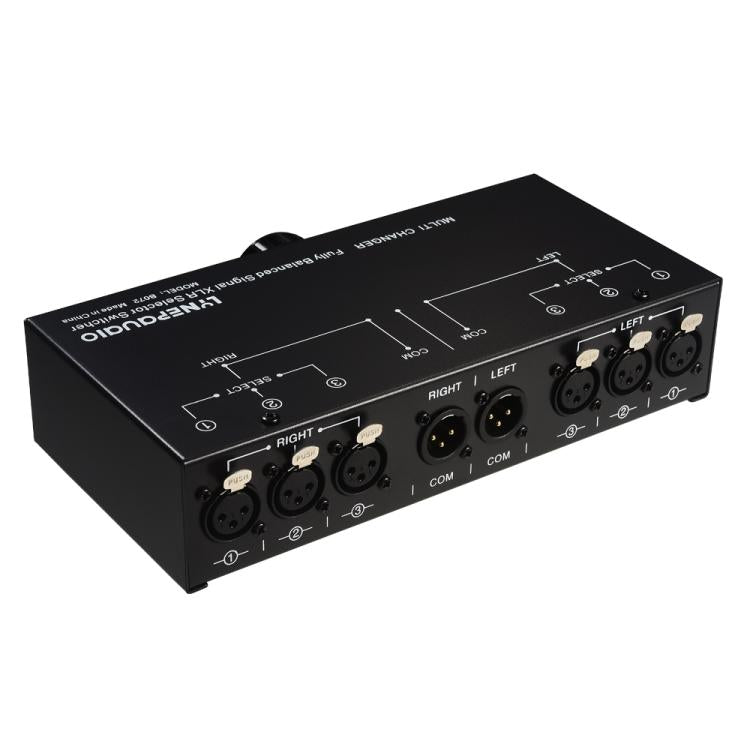 B072 3 Input 1 Output Fully Balanced Signal Selector 3-Channel Balanced Line Selector, No Need For External Power Supply Lossless Switching -  by buy2fix | Online Shopping UK | buy2fix