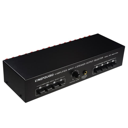 B075 4 Input 4 Ooutput Power Amplifier Speaker Selector Switcher,  300W Sound Quality Per Channel No Loss