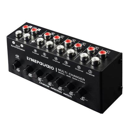 B080 6 Input 2 Output Audio Signal Selector Audio Switcher, 2-Channel Synchronous Output RCA Interface -  by buy2fix | Online Shopping UK | buy2fix