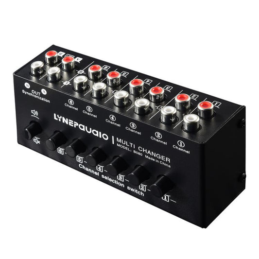 B080 6 Input 2 Output Audio Signal Selector Audio Switcher, 2-Channel Synchronous Output RCA Interface -  by buy2fix | Online Shopping UK | buy2fix