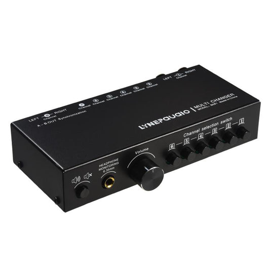 B081 6 Input 3 Outupt Audio Signal Selector Switcher Multi-channel Switcher, Fully Balanced Passive Front Active Speaker Volume Controller RCA Selector -  by buy2fix | Online Shopping UK | buy2fix