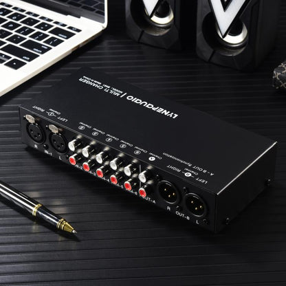 B081 6 Input 3 Outupt Audio Signal Selector Switcher Multi-channel Switcher, Fully Balanced Passive Front Active Speaker Volume Controller RCA Selector -  by buy2fix | Online Shopping UK | buy2fix