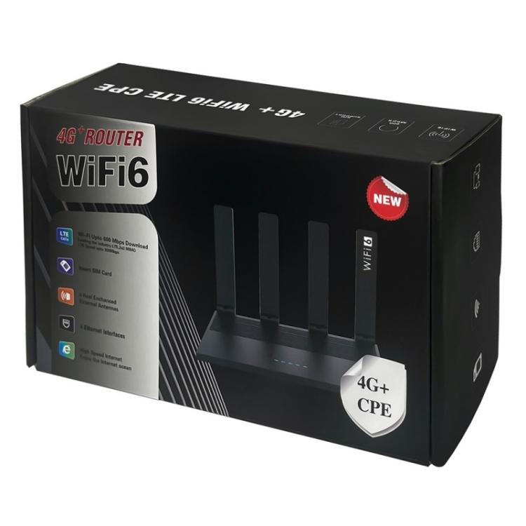 WR800 WiFi Router 4 LAN Ports 600Mbps WiFi 6 Wireless Modem with SIM Card Slot 4G LTE, Plug:EU Plug - Wireless Routers by buy2fix | Online Shopping UK | buy2fix
