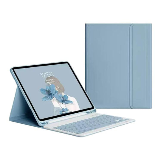 For Samsung Tab S10 FE+ 13.1 Bluetooth Keyboard Tablet Case(Dusty Blue)
