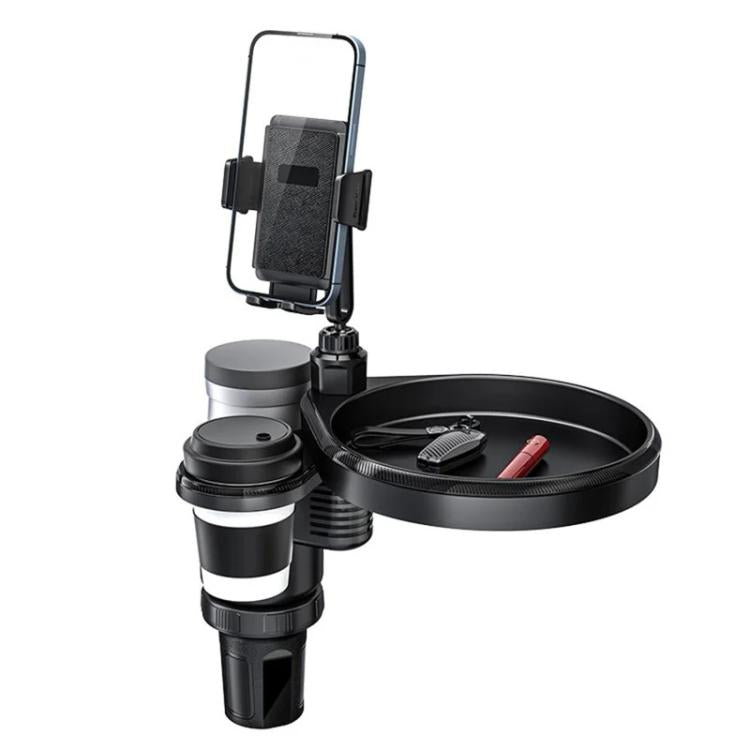 CP242 Universal 4 in 1 Car Phone Holder Cup Holder Tray Stand Car Cup Holder Expansion Tray - Car Drink Holders by buy2fix | Online Shopping UK | buy2fix