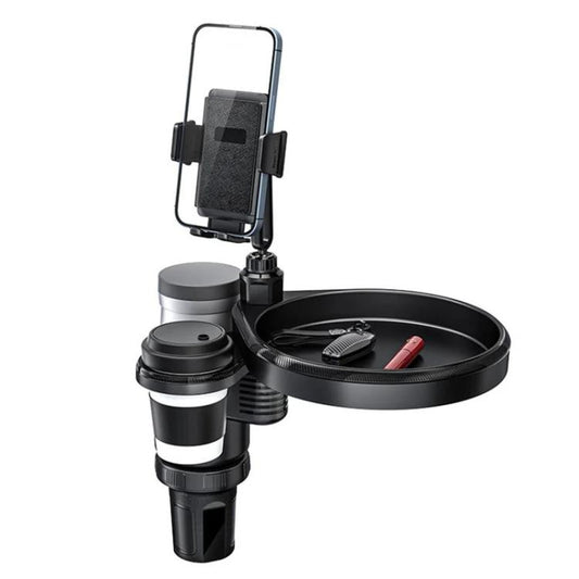 CP242 Universal 4 in 1 Car Phone Holder Cup Holder Tray Stand Car Cup Holder Expansion Tray - Car Drink Holders by buy2fix | Online Shopping UK | buy2fix