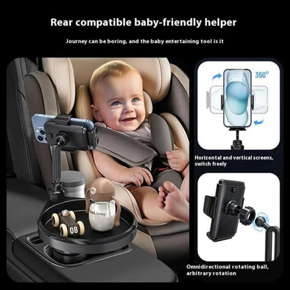 CP242 Universal 4 in 1 Car Phone Holder Cup Holder Tray Stand Car Cup Holder Expansion Tray - Car Drink Holders by buy2fix | Online Shopping UK | buy2fix