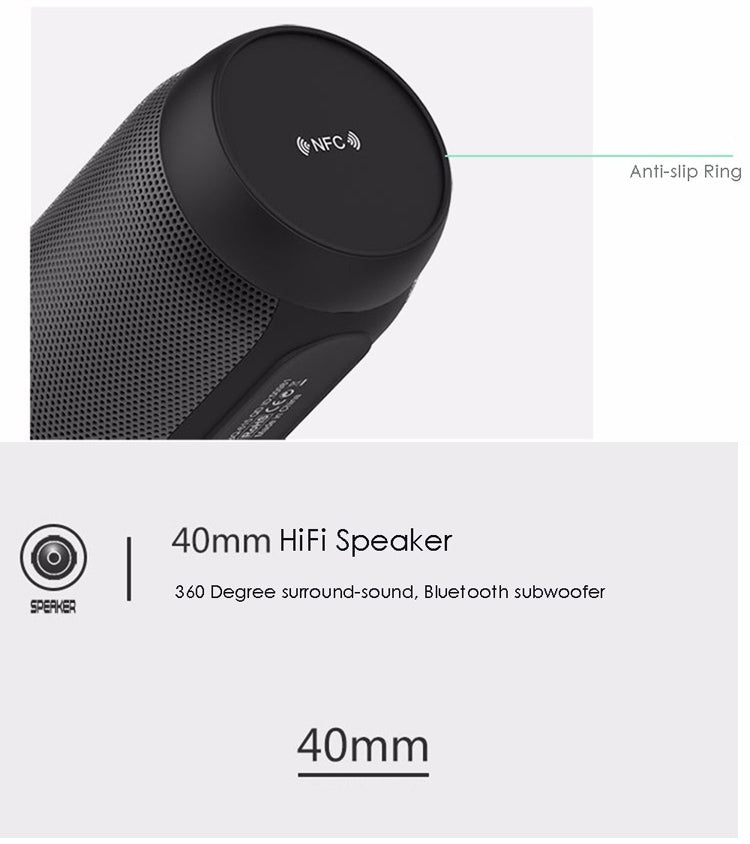 AEC BQ615 PRO Colorful LED Wireless HiFi Stereo Speaker, Combines Bluetooth + TF card player + FM radio + AUX + NFC - Desktop Speaker by AEC | Online Shopping UK | buy2fix