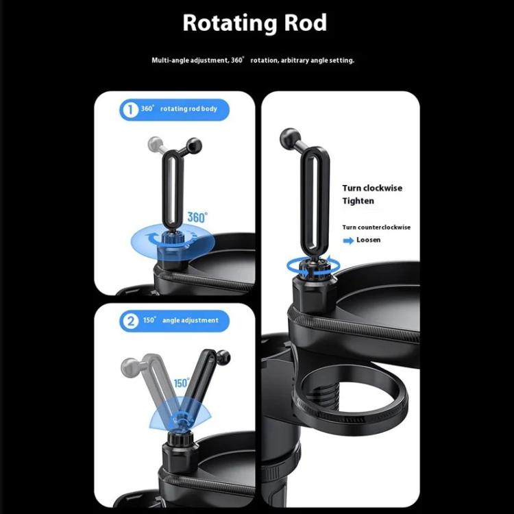 CP242F 15W Fast Charging Wireless Charger Car Cup Holder Magnetic Phone Navigation Stand - Car Drink Holders by buy2fix | Online Shopping UK | buy2fix