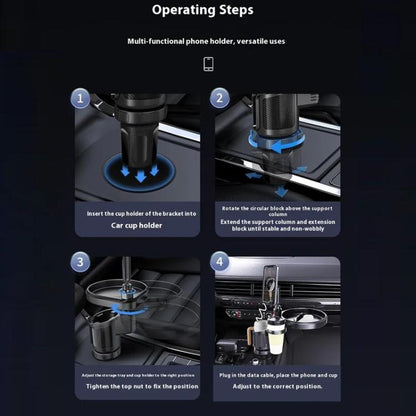 CP242F 15W Fast Charging Wireless Charger Car Cup Holder Magnetic Phone Navigation Stand - Car Drink Holders by buy2fix | Online Shopping UK | buy2fix