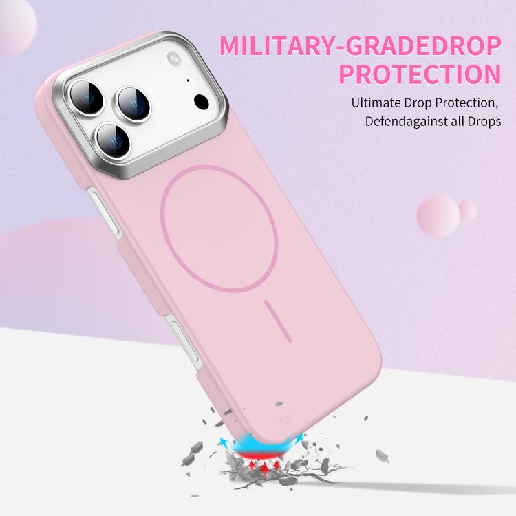 For iPhone 17 Pro Max Gold Armor PC Thin Circle MagSafe Shockproof Phone Case(Purple) - iPhone 17 Pro Max Cases by buy2fix | Online Shopping UK | buy2fix