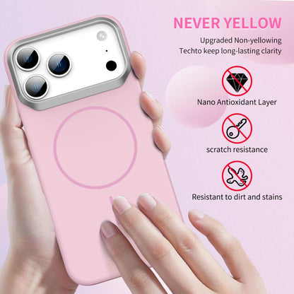 For iPhone 17 Pro Max Gold Armor PC Thin Circle MagSafe Shockproof Phone Case(Titanium gray) - iPhone 17 Pro Max Cases by buy2fix | Online Shopping UK | buy2fix