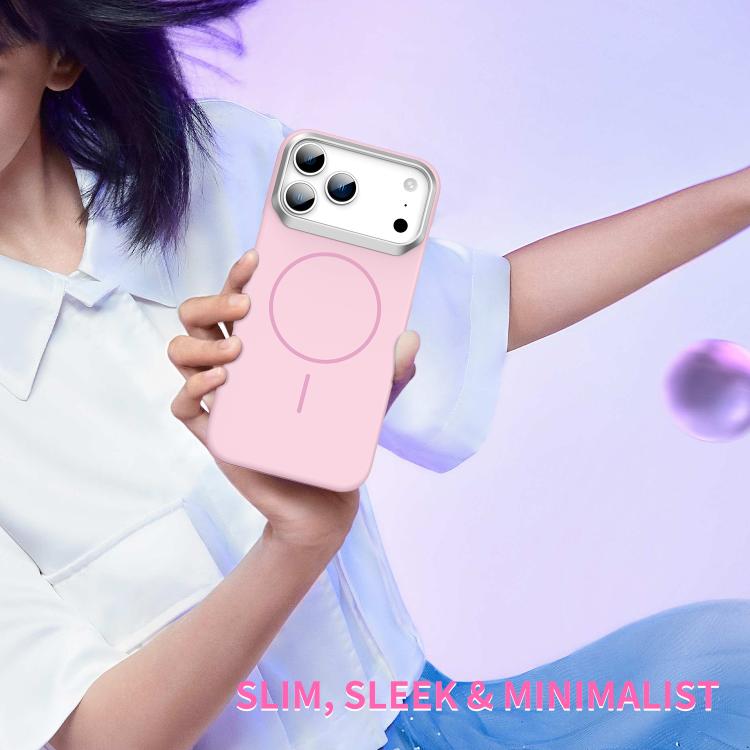 For iPhone 17 Pro Max Gold Armor PC Thin Circle MagSafe Shockproof Phone Case(Purple) - iPhone 17 Pro Max Cases by buy2fix | Online Shopping UK | buy2fix