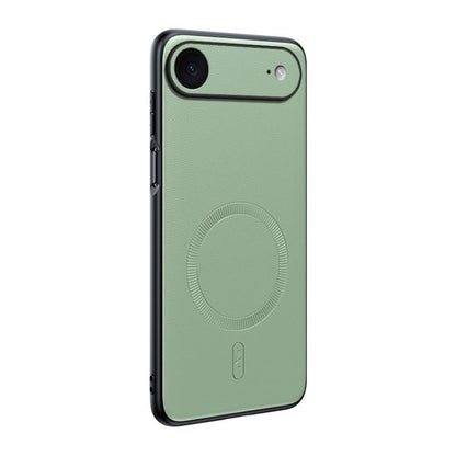 For iPhone Air Plain Leather MagSafe Shockproof Phone Case(Green) - iPhone Air Cases by buy2fix | Online Shopping UK | buy2fix