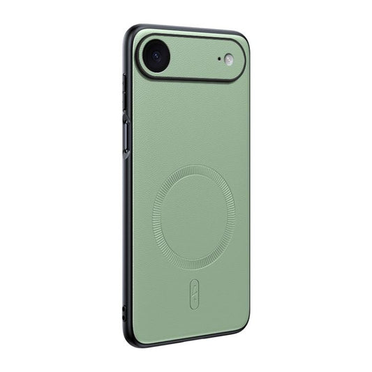 For iPhone Air Plain Leather MagSafe Shockproof Phone Case(Green) - iPhone Air Cases by buy2fix | Online Shopping UK | buy2fix