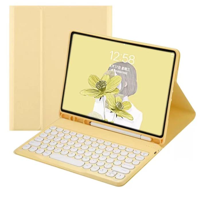 For ipad  Air 4/5 10.9 Magnetic Bluetooth Keyboard Case for Tablet(Yellow) - For iPad Air by buy2fix | Online Shopping UK | buy2fix