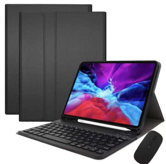 For iPad 2025 Detachable Magnetic Bluetooth Keyboard Tablet Case with Mouse(Black)