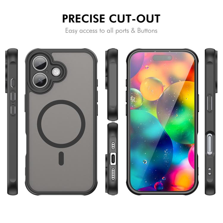 For iPhone 17 ENKAY Hat-Prince MagSafe Matte Translucent Shockproof Phone Case with Large Arc Edge Film(Blue) - iPhone 17 Cases by ENKAY | Online Shopping UK | buy2fix