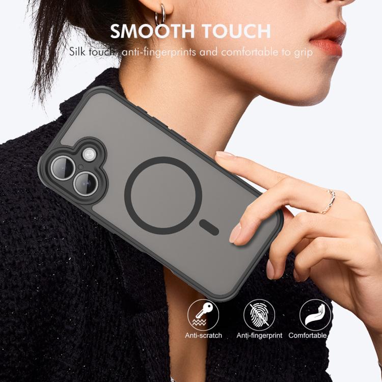 For iPhone 17 ENKAY Hat-Prince MagSafe Matte Translucent Shockproof Phone Case with Large Arc Edge Film(Blue) - iPhone 17 Cases by ENKAY | Online Shopping UK | buy2fix