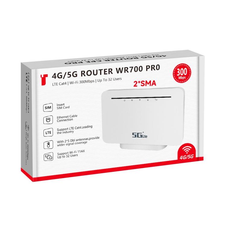 WR700-E SIM Card 300Mbps Eurasian Version Detachable Antenna Mobile WiFi 4G CPE Router, Plug:EU Plug - Wireless Routers by buy2fix | Online Shopping UK | buy2fix