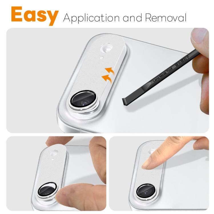For iPhone Air NORTHJO CD Vein Camera Lens Protector Tempered Glass Rear Lens Film(Silver) - iPhone Air Tempered Glass by NORTHJO | Online Shopping UK | buy2fix