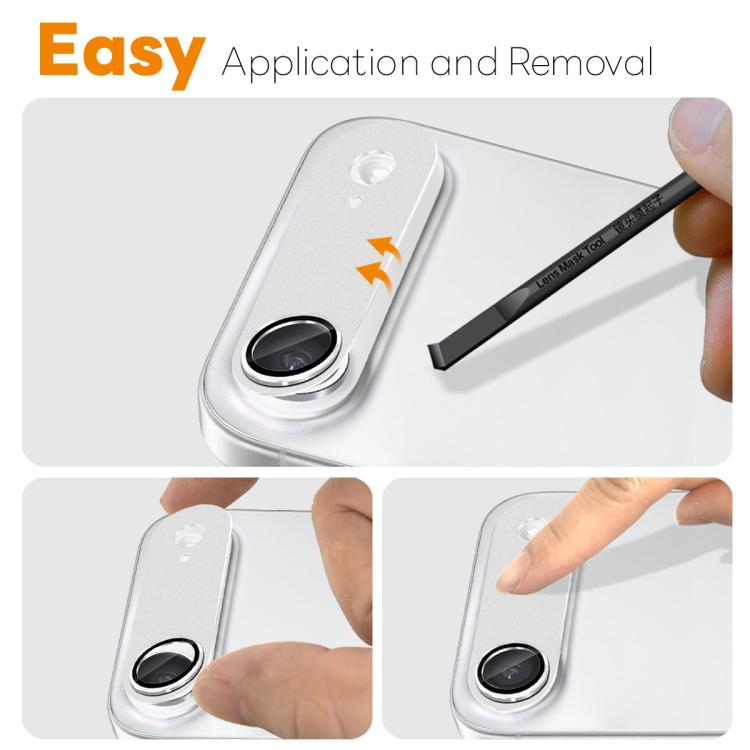 For iPhone Air NORTHJO Matte Camera Lens Metal Protector Tempered Glass Rear Lens Film(Silver) - iPhone Air Tempered Glass by NORTHJO | Online Shopping UK | buy2fix