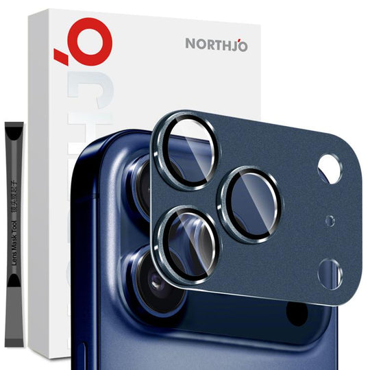For iPhone 17 Pro Max NORTHJO Matte Camera Lens Metal Protector Tempered Glass Rear Lens Film(Blue)