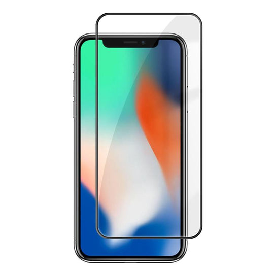 For iPhone X Kalebol High-Aluminum Screen-Printed Full-Coverage Anti-Fingerprint Black-Bordered HD Tempered Glass Film
