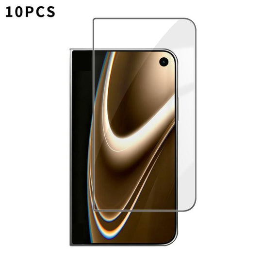 For iPhone Duo Outer Screen 10pcs Kalebol High-Aluminum Screen-Printed Full-Coverage Anti-Fingerprint Black-Bordered HD Tempered Glass Film