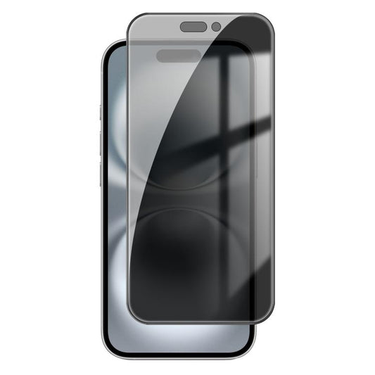 For iPhone 16 Kalebol High-Aluminum Screen-Printed Full-Coverage Black-Border Privacy Tempered Glass Film - iPhone 16 Tempered Glass by Kalebol | Online Shopping UK | buy2fix