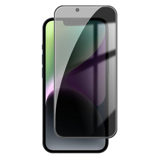 For iPhone 14 Kalebol High-Aluminum Screen-Printed Full-Coverage Black-Border Privacy Tempered Glass Film - iPhone 14 Tempered Glass by Kalebol | Online Shopping UK | buy2fix