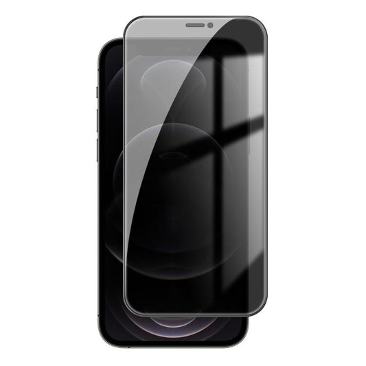For iPhone 12 Pro Kalebol High-Aluminum Screen-Printed Full-Coverage Black-Border Privacy Tempered Glass Film - iPhone 12 / 12 Pro Tempered Glass by Kalebol | Online Shopping UK | buy2fix