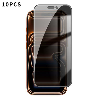 For iPhone 17 Pro Max Kalebol 10pcs High-Aluminum Screen-Printed Full-Coverage Black-Border Privacy Tempered Glass Film - iPhone 17 Pro Max Tempered Glass by Kalebol | Online Shopping UK | buy2fix