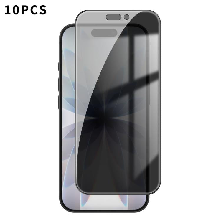 For iPhone 17 Kalebol 10pcs High-Aluminum Screen-Printed Full-Coverage Black-Border Privacy Tempered Glass Film - iPhone 17 Tempered Glass by Kalebol | Online Shopping UK | buy2fix