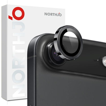 For iPhone Air NORTHJO Camera Lens Protector CD Metal Ring Tempered Glass Film(Black) - iPhone Air Tempered Glass by NORTHJO | Online Shopping UK | buy2fix
