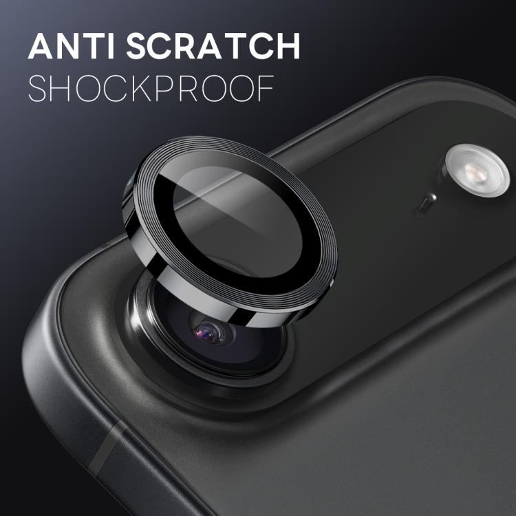 For iPhone Air NORTHJO Camera Lens Protector CD Metal Ring Tempered Glass Film(Black) - iPhone Air Tempered Glass by NORTHJO | Online Shopping UK | buy2fix